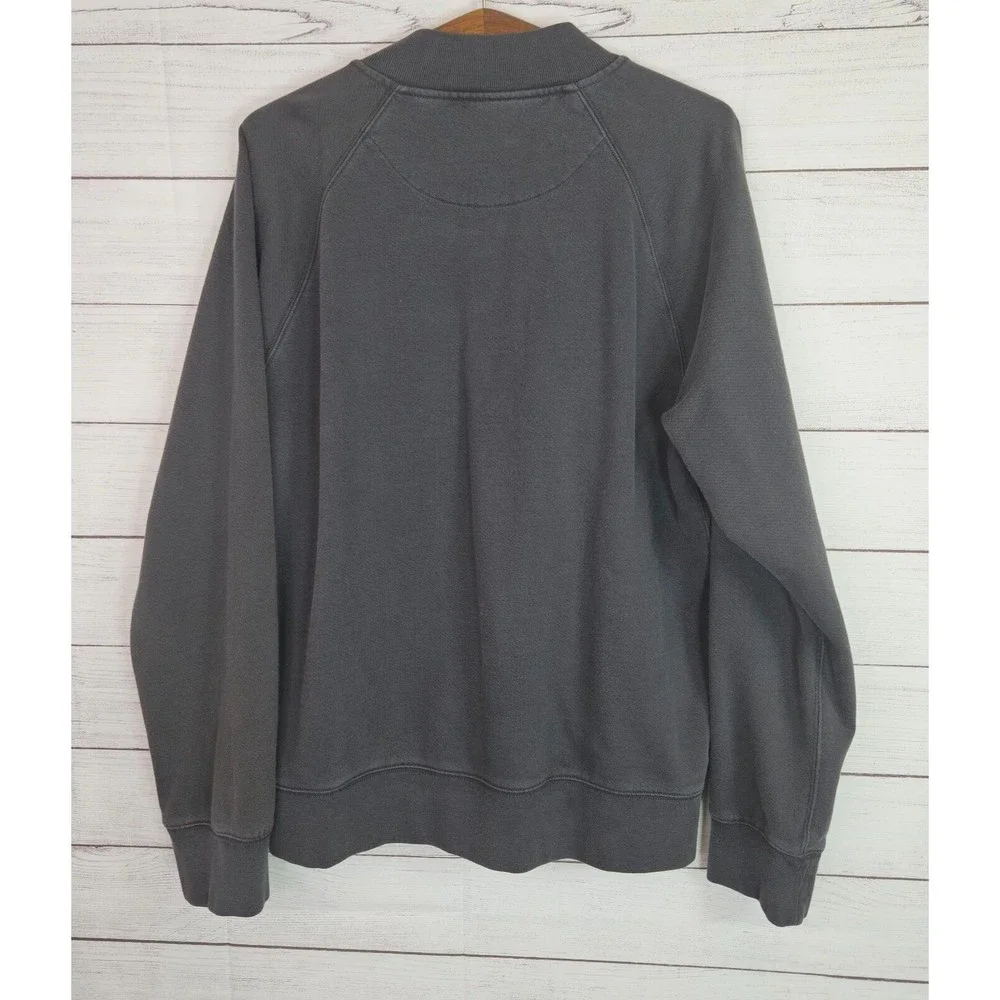Men's Madewell Gray Zip Up Cotton Sweater Size XL